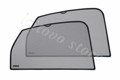 Skoda Octavia (2017-н.в.) автомобильные шторки Chiko на зажимах, задние боковые (Стандарт)